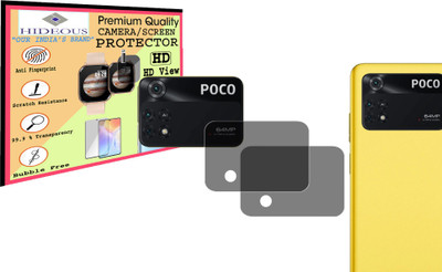 HIDEOUS Back Camera Lens Glass Protector for POCO M4 PRO 4G(Pack of: 2)