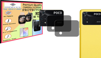 HIDEOUS Back Camera Lens Glass Protector for POCO M4 PRO 4G(Pack of: 2)