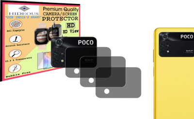 HIDEOUS Back Camera Lens Glass Protector for POCO M4 PRO 4G(Pack of: 3)