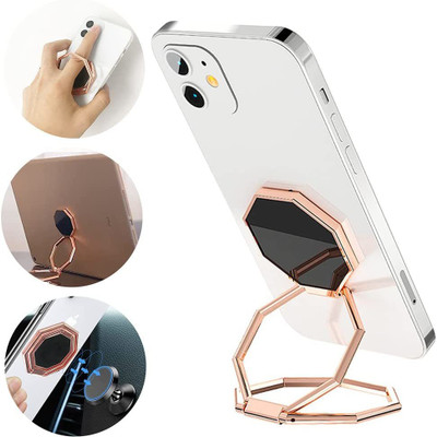 befunky Ring Finger Kickstand Foldable 360° Rotation Metal Multi-Angle (Rose Gold) Mobile Holder
