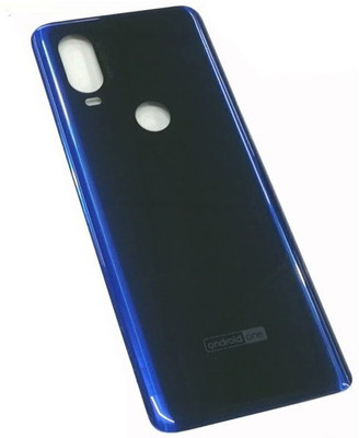 Sandreezz Motorola Moto One Vision (with Proper Logo) Back Panel(Blue)