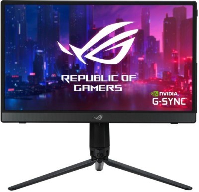 ASUS ROG Strix 15.6 inch Full HD LED Backlit IPS Panel with fold-out kickstand, ROG Tripod & Sleeve, USB Type-C, micro HDMI, embedded ESS amplifier, built-in 7800 mAh battery, Dual Front-Facing Stereo speakers, Anti-Glare Portable Gaming Monitor (XG16AHP)(NVIDIA G Sync, Response Time: 3 ms, 144 Hz R