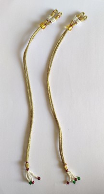 Haryali Haryali Golden Back Rope Dori Without Hook For Jewllery making Pack of 2 Beads Dori Chain