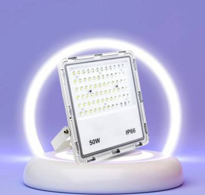 NIHAKA Lens Flood light extra life 50 Watt LED light pack of 1 Flood Light Outdoor Lamp(White)