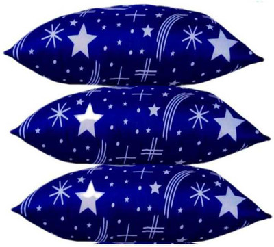PALVIT Microfibre Abstract Sleeping Pillow Pack of 3(BLUE STAR)