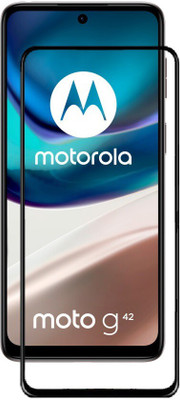 MOBIGENIX Edge To Edge Tempered Glass for motorola MOTOROLA g42(Pack of 1)