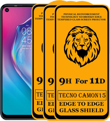 Dream Edge To Edge Tempered Glass for TECNO CAMON 15(Pack of 3)