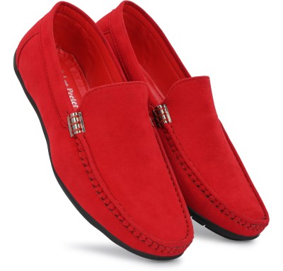 LEEPEETER Loafers For Men(Red , 7)