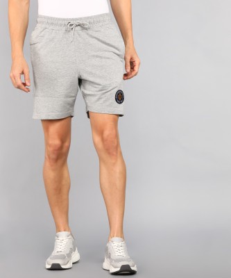 VAN HEUSEN Solid Men Grey Regular Shorts