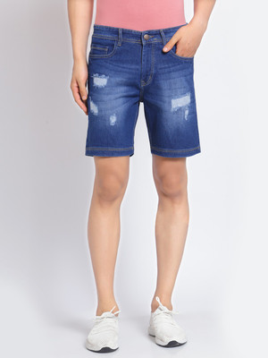 FEVER Solid Men Denim Blue Denim Shorts
