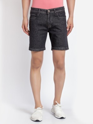 FEVER Solid Men Denim Dark Grey Denim Shorts