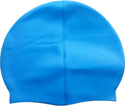 Trex Blue Swimming Cap Non Slippery and Highly Durable Silicon Swimming Cap Swimming Cap(Blue, Pack of 1)
