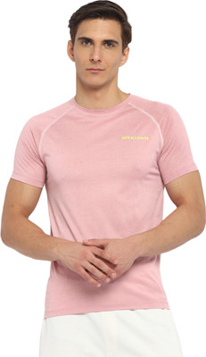 OFF LIMITS Solid Men Round Neck Pink T-Shirt