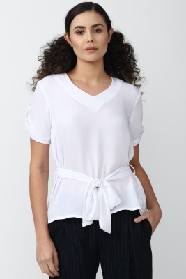 VAN HEUSEN Casual Solid Women White Top