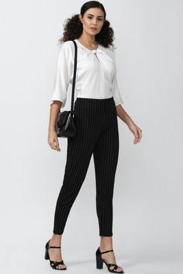 VAN HEUSEN Formal Solid Women White Top