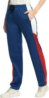 Indistar Colorblock Women Blue Track Pants