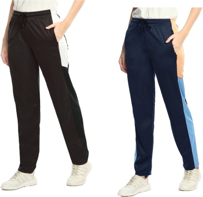 Indistar Colorblock Women Dark Blue, Dark Green Track Pants