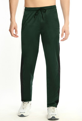 IndiWeaves Colorblock Men Green Track Pants