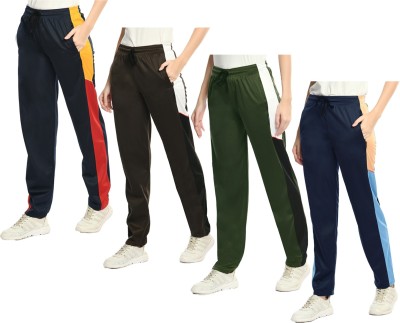 KAVYA Solid Women Dark Blue, Green, Multicolor Track Pants