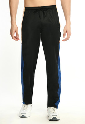 KAVYA Colorblock Men Blue, Black Track Pants