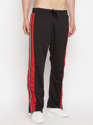 Fugazee solid men's hotsell black track pants