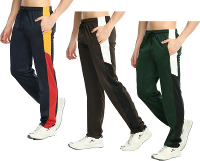 KAVYA Colorblock Men Green, Brown, Light Blue Track Pants