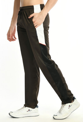 KAVYA Colorblock Men Brown Track Pants