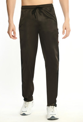 IndiWeaves Colorblock Men Brown Track Pants