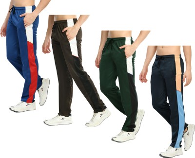 Indistar Colorblock Men Dark Blue, Green, Blue Track Pants