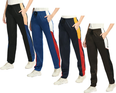 KAVYA Solid Women Brown, Multicolor, Black Track Pants