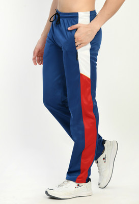 KAVYA Colorblock Men Blue Track Pants
