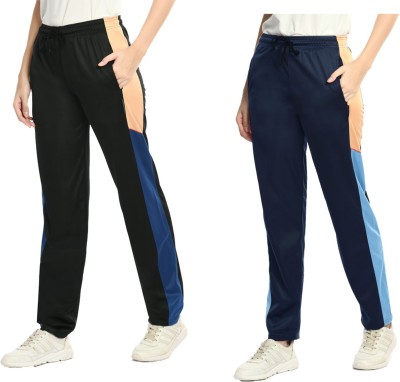 KAVYA Colorblock Women Dark Blue, Black Track Pants