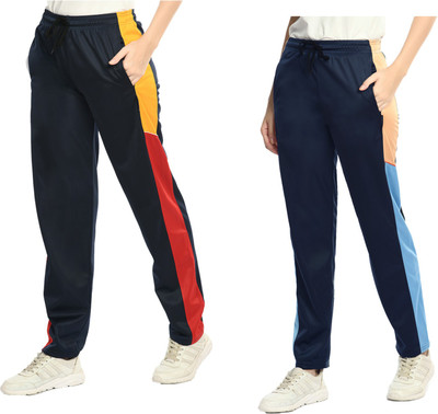 KAVYA Colorblock Women Multicolor Track Pants