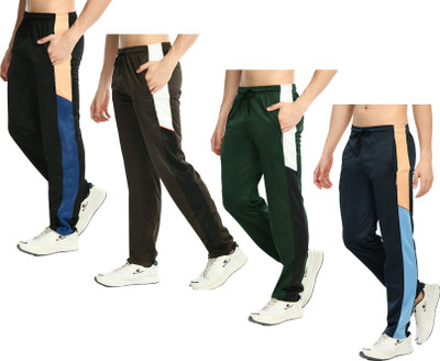 KAVYA Colorblock Men Dark Blue, Green, Black Track Pants
