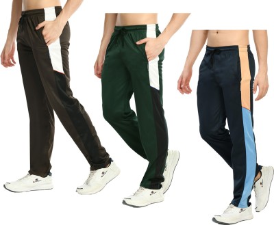 Indistar Colorblock Men Dark Blue, Green, Brown Track Pants