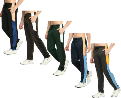 KAVYA Colorblock Men Grey, Dark Blue, Black Track Pants
