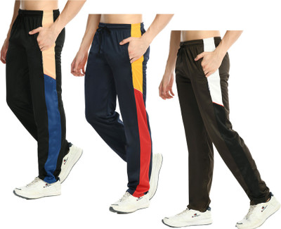 KAVYA Colorblock Men Brown, Black, Blue Track Pants