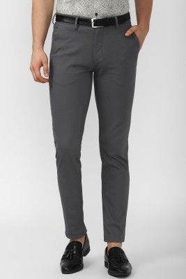 PETER ENGLAND Slim Fit Men Grey Trousers