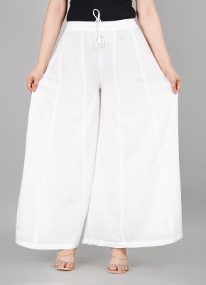 STRICKLIN Flared Women White Trousers