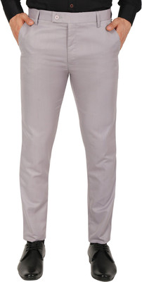 ABSFASHION Regular Fit Men Grey Trousers