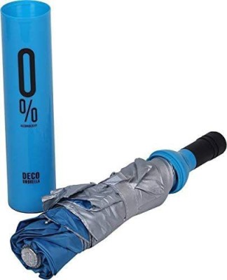 Uborn Windproof Double Layer Umbrella with Bottle Cover Umbrella for UV Protection Umbrella(Blue)