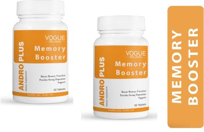 Vogue Wellness Andro Plus Brain Tonic Brain Booster Supplement Pack Of 2(2 x 30 Tablets)