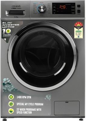 Croma 8.5 kg Fully Automatic Front Load with In-built Heater Grey(CRLWFL0755W7904)   Washing Machine  (Croma)