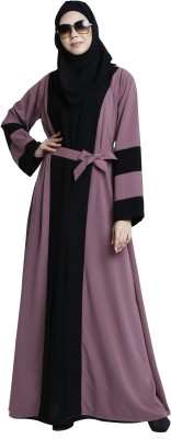 BT - Being Traditional Nida Matte Solid Abaya(Black, Pink)