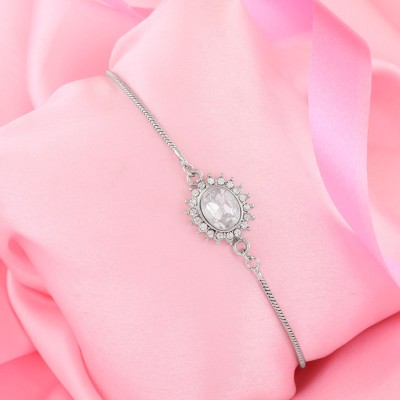 Estele Alloy Crystal Rhodium Bracelet