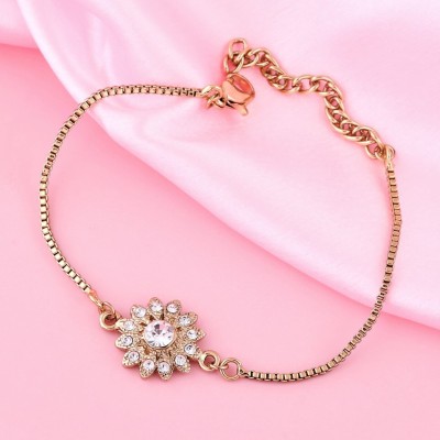 Estele Alloy Crystal Gold-plated Bracelet