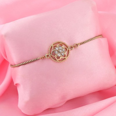 Estele Alloy Crystal Gold-plated Bracelet