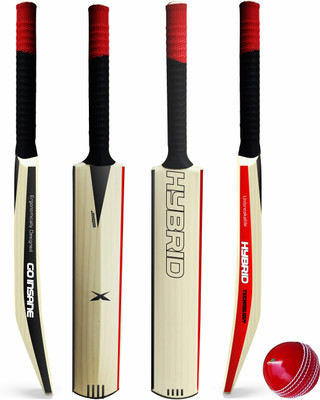 Jaspo Hybrid Plastic Cricket Bat Suitable for Soft Cricket Ball (Size-5 (BAT+Ball)) PVC/Plastic Cricket  Bat For 8 Yrs(0.750 kg)