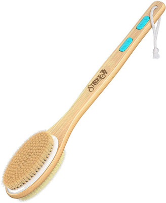 Magnusdeal bamboo long handle double-sided brush