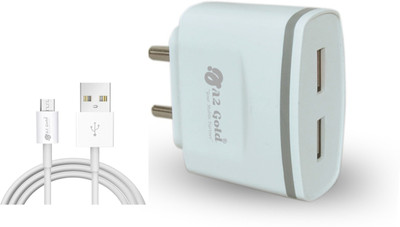 A2 Gold 3.1 A Wall Charger for Mobile with Detachable Cable(White)